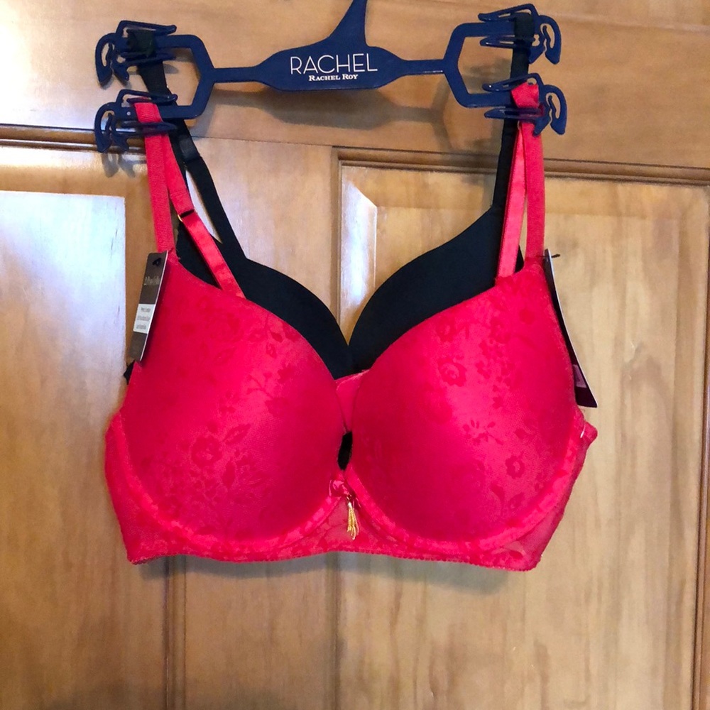 Red and Black Push-up Bras